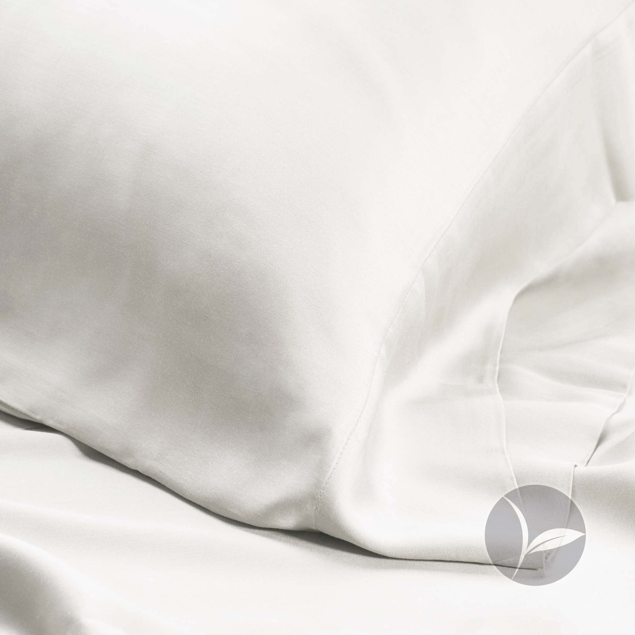 Bamboo Pillowcase Separates Eggshell White 320 Thread Count 